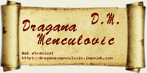 Dragana Menčulović vizit kartica